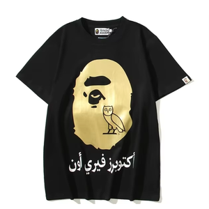 Camiseta de Jersey para Hombre Bapess, 100% Algodón, 280g, Corte Holgado, Estilo Casual Urbano, Patrón de Letras, Estilo Vintage, Dropshipping - Product Image 2
