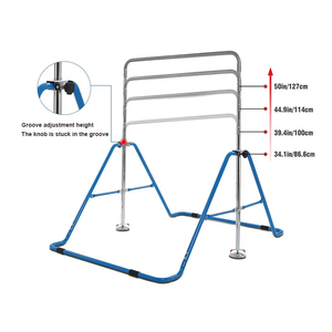 <span class=keywords><strong>Barra</strong></span> de <span class=keywords><strong>dominadas</strong></span> para niños con base de trampolín, estructura de acero, altura ajustable, entrenamiento de gimnasia, ejercicio en casa para niños - Product Image 4