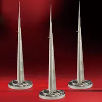 Özel logo krallık kulesi metal ödül yapı trophy modeli Metal kupa