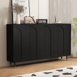 <span class=keywords><strong>Commode</strong></span> à tiroirs noire avec éclairage LED, <span class=keywords><strong>double</strong></span> ensemble, meuble de rangement multifonctionnel et coiffeuse - Product Image 1