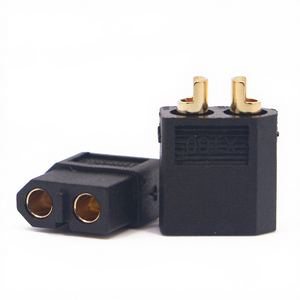 Connecteur Amass XT60U noir, fiche banane rectangulaire mâle-femelle plaquée or pour modèle RC, service OEM direct usine - Product Image 3