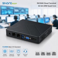 Sharerdp Factory Direct High-end Fl900N Cloud Terminal RK3568 2.0GHz RJ45 Mini PC Éducatif Station X86 ARM Thin Client PC