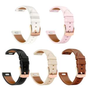 Bracelet de montre pour <span class=keywords><strong>femme</strong></span> en cuir synthétique à libération rapide, 18 mm, design sport boucle, pour montres connectées <span class=keywords><strong>Garmin</strong></span> - Product Image 1