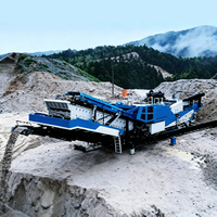 Planta Móvil de Trituración de Roca Dura Zhongyu Dingli con Motor AC, Trituradora de Mandíbulas, Cono y Criba Combinados, 400 TPH, para Granito, Diabasa y Fabricación de Arena de Guijarros de Río
