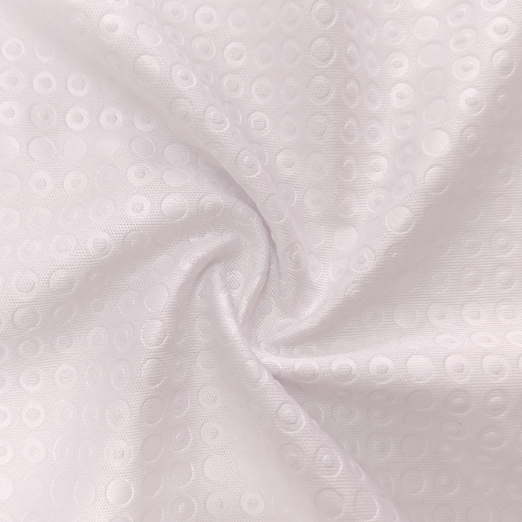 100% Polyester Tricot Knitted Breathable Sports Fabric Interlocking Emboss for Sportswear Lining & Garment Use for Girls
