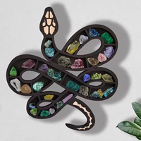 Étagère de rangement simple en bois en forme de serpent, murale, moderne, en cristal, non pliable, article de décoration pour la maison