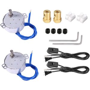 Motor Sincrónico XINKEJIA de 3 RPM, Eje de 7mm, 4W, 127V, Motor de Latón para Platos Giratorios con Accesorios - Product Image 1