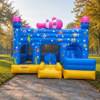 Château Gonflable, Château de Rebond, Maison de Rebond Gonflable, Combo Toboggan et Rebondisseur, Maisons de Rebond Gonflables pour Enfants et Adultes avec Souffleur