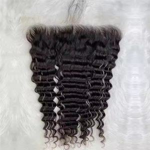 批发<span class=keywords><strong>100</strong></span>未加工的原始人发天然黑色人头马巴西体波8A质量预粘合束闭合 - Product Image 4