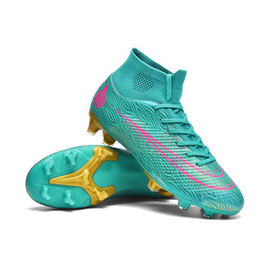 Chaussures de football à tige haute <span class=keywords><strong>Ronaldo</strong></span> Messi pour hommes et femmes, AG FG TF, chaussures d'entraînement pour étudiants et enfants - Product Image 1