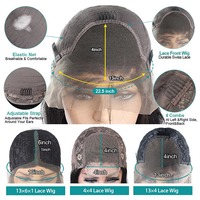 Perruque Courte Transparente 13x4 en Dentelle Frontale, Cheveux Humains Vierges Brésiliens Remy, Ondulés Effet Mouillé, Idéale pour Perruques Bouclées – Vente en Gros à Prix Abordable
