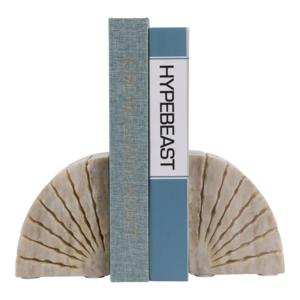 Fermalibri semicircolari in marmo per scaffali, accessori decorativi per libri, complemento d'arredo per la biblioteca di casa - Product Image 2