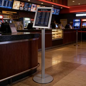 <span class=keywords><strong>Support</strong></span> de sol à hauteur fixe avec cadre à clipser pour contrats, menus, promotions, formats A3 et A4 - Product Image 2