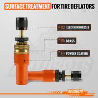 Dégonfleur de pneus de voiture OEM d'usine, logo personnalisé, camions tout-terrain, SUV, réglage automatique, 4x4, 10-30 psi, dégonfleur de pneus en laiton avec manomètre