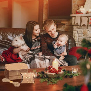 Barato al por mayor regalo de <span class=keywords><strong>Navidad</strong></span> caja de dulces caja de almohada de papel Kraft <span class=keywords><strong>para</strong></span> favores de boda decoraciones de fiesta - Product Image 5