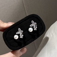 Кольцо с двойной бабочкой из стерлингового серебра с культивированным пресноводным жемчугом из Чжэцзян Чжуцзи, роскошное минималистичное женское украшение