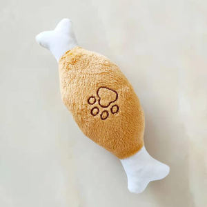 Yavru peluş gıcırtılı oyuncaklar Bite dayanıklı temiz köpek çiğnemek yavru eğitim oyuncak yumuşak muz kemik sebze meyve peluş Pet çiğnemek oyuncaklar - Product Image 5