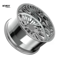 Jantes forgées KYKY en alliage noir brillant usiné, 24 pouces, American ForceWheels