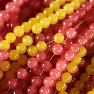 Perles de verre rondes 10 mm imitation jade, perles en vrac pour la fabrication de bijoux et bracelets DIY - Product Image 2