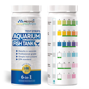 Bandelettes de <span class=keywords><strong>test</strong></span> d'aquarium 6 en 1 Kit de <span class=keywords><strong>test</strong></span> d'eau pour aquarium d'eau douce Bandelettes de <span class=keywords><strong>test</strong></span> d'ammoniac pour étang à poissons - Product Image 4