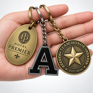 Llavero con Medalla Personalizada, Regalo Corporativo, Anillo Metálico para Llaves, Recuerdo de Reconocimiento al Empleado, Fabricación OEM ODM - Product Image 1