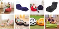 Canapé gonflable extérieur floqué avec repose-pieds chaise pouf canapé gonflable bureau doux loisirs sieste repose-pieds