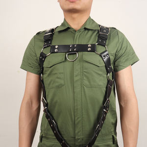Imbracatura per il Petto da <span class=keywords><strong>Uomo</strong></span>, Nera, Regolabile, Sexy, per <span class=keywords><strong>Uomo</strong></span> Gay, con Fibbie, Cintura per Clubwear, Costume in <span class=keywords><strong>Pelle</strong></span> PU - Product Image 4