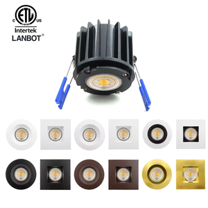 ETL 2 Inch Slim Round Recessed Anti-Glare LED <strong>Downlight</strong> <strong>8w</strong> White Trim Canless IC Rated 680 Lumens 3CCT 3000K-6000K