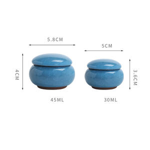 Mini botella clásica de porcelana de gres de 30ml, tarro de cerámica agrietado con hielo para té, polvo, lápiz labial, bálsamo para cualquier ocasión, almacenamiento de alimentos - Product Image 6