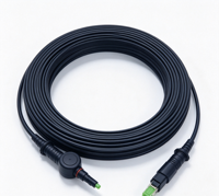 Kabel Patch Fiber Optik Tahan Air FTTH Simplex Dual OptiTap APC Kompatibel G657A2 LSZH IP68 OD:3.0mm/5.0mm Panjang Sesuai Pesanan