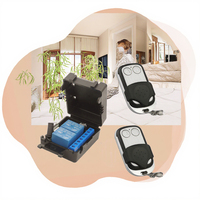 Système de contrôle intelligent pour éclairage LED domestique, interrupteur à distance sans fil 12V à 4 boutons avec fonction d'apprentissage, portée 10-100m pour moteur de porte