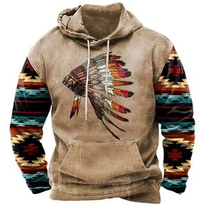Xmas Men's Hooded Fleece Winter Street Trend <strong>Viking</strong> Mythology Digital Deer Print Loose Fit 240g Anti-shrink <strong>Hoodie</strong> - Product Image 6
