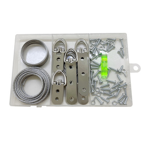 Stainless Steel <b>Picture</b> Hook Set 73pcs Wall Mounted Traceless Metal Hangers For Doors And Walls With <b>Wire</b> And Screws - Product Image 5