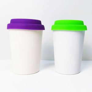 Gobelet en bambou et plastique personnalisé de 15 oz avec logo, pour café chaud, tasse de voyage réutilisable, compatible lave-vaisselle, avec couvercle en silicone - Product Image 2