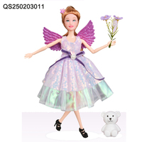 Poupée de fête tendance QS très populaire de 11,5 pouces avec corps en vinyle à 11 articulations, robe fleurie, jouet cadeau pour enfants