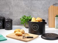 Boîte de rangement rectangulaire en métal pour légumes, pommes de terre, oignon, récipient pour ail, cuisine en étain, 3 pièces