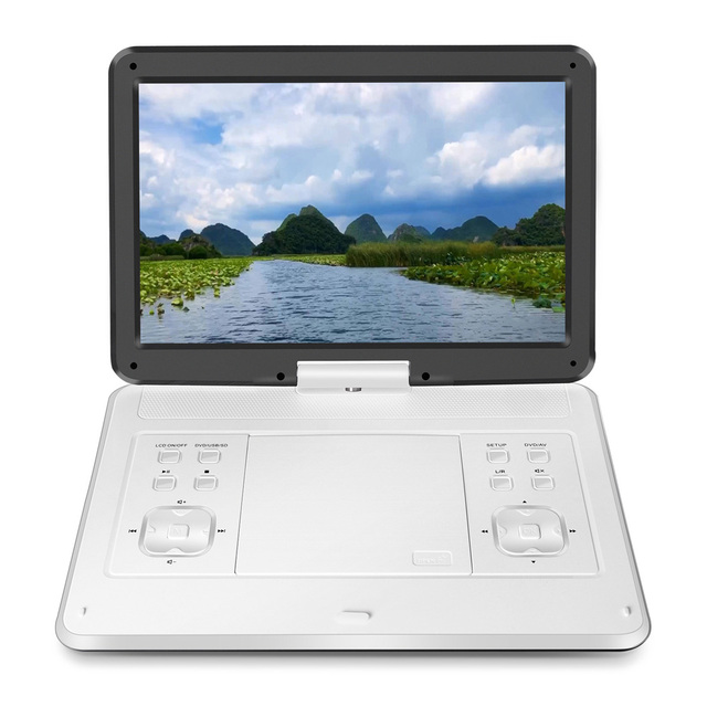 Cross-Border English Mobile High-Definition Cd Video Large Screen Rotatable Portable Car Dvd Player