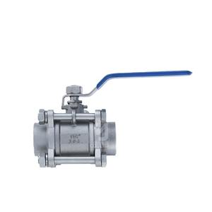 Válvula de Bola Industrial Soldada de 3 Piezas, Acero Inoxidable 304 y 316, Diseño de Tres Piezas Q61F-16P - Product Image 1