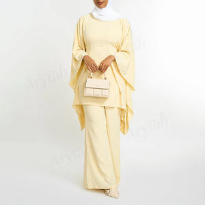 <span class=keywords><strong>Ensemble</strong></span> 2 pièces de haute qualité avec design personnalisé <span class=keywords><strong>pour</strong></span> femmes musulmanes, vêtements islamiques de couleur unie sur toute la longueur, <span class=keywords><strong>ensemble</strong></span> haut et <span class=keywords><strong>pantalon</strong></span> <span class=keywords><strong>pour</strong></span> femmes modestes - Product Image 2