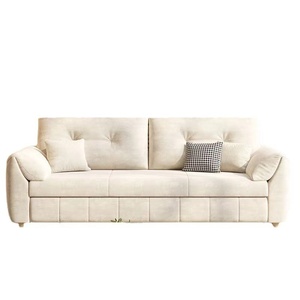 Convertible <strong>Sofa</strong> <strong>Bed</strong> with <strong>Air</strong> Storage - Cream Foldable Dual Use Sleeper for Space Saving - Product Image 5