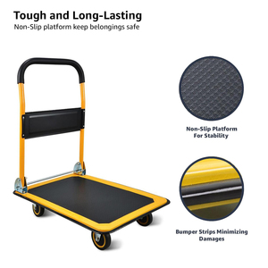 Carro de Plataforma de Acero de Alta Calidad, de Cuatro Ruedas, Resistente, para Transporte, Personalizable OEM para Herramientas de Hotel - Product Image 5