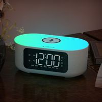 Mesin suara bising putih Ibnu untuk tidur cerdas, alat bantu tidur lampu malam Speaker BT dapat diisi ulang