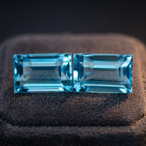 Topacio Azul Cielo Natural Corte Baguette 7x14mm Certificado IGI SUNSHINE JAIPUR Minas Gerais Precio de Fábrica al por Mayor Gema Suelta - Product Image 2