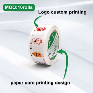 Ruột băng keo OPP đóng gói hàng hóa, cuộn lớn, in logo tùy chỉnh, trong suốt, dễ vỡ, chất liệu nhựa <span class=keywords><strong>BOPP</strong></span>, dùng cho vận chuyển - Product Image 2