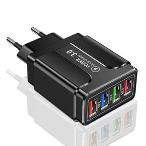 Chargeur de téléphone portable lumineux 5V3.1A à 4 ports, chargeur rapide de voyage pour iPhone et Android, compatible avec les montres intelligentes - Product Image 1
