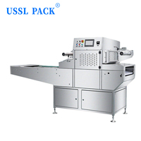 HVT-450A Geïntegreerde Atmosfeer Tray Sealer voor Gekookt Voedsel, Vlees, Zeevruchten, Trayverpakking, RVS, Automatische Continue Trayverpakkingsmachine