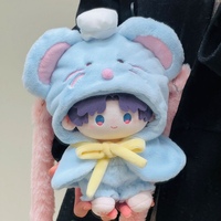 En gros Nouveau Jouet en peluche brodé super doux en coton PP, motif poupée mignonne Kpop avec vêtements de souris, couverture de confort d'anniversaire