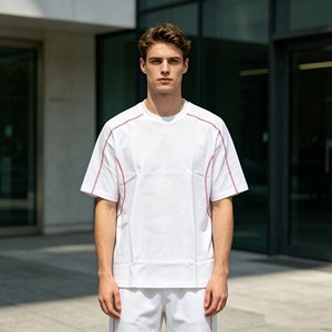 Custom Men's <b>t</b> <b>shirt</b> Short Sleeve O-Neck Cotton <b>polyester</b> <b>T</b>-<b>Shirt</b> Embroidered Letter Design Casual Style Regular Fit Tops - Product Image 5