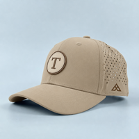 Casquette de golf en nylon perforé au laser à 5/6 panneaux avec logo personnalisé brodé en silicone