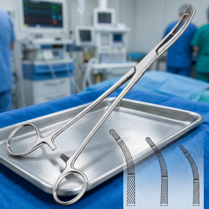 คีมหนีบห้ามเลือดแบบโค้ง Heaney Modified Hemostatic Forceps ได้รับการรับรองมาตรฐาน CE ระดับ Class I สำหรับการผ่าตัด ใช้งานด้วยมือ - Product Image 3